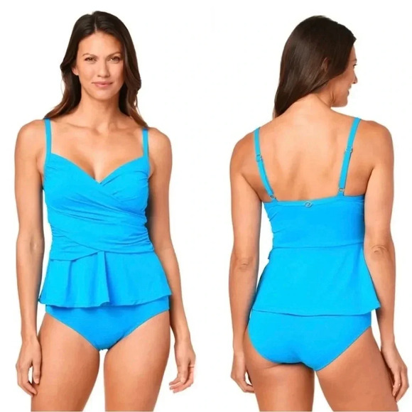 Jantzen Women's Solid Muse Tankini Top Bottom - Picture 1 of 13